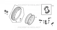 ACHTERWIEL voor SYM ORBIT II 125I (AE12W2-EU) (E4) (L7) 2017