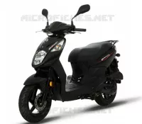 MAT BLACK (BK 5560S) voor SYM ORBIT II 125I (AE12W2-EU) (E4) (L7) 2017