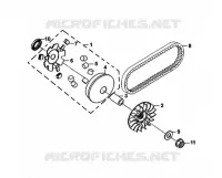 MOVABLE DRIVE FACE  voor SYM ORBIT II 125I (AE12W2-EU) (E4) (L7) 2017