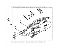 UITLAATDEMPER voor SYM ORBIT II 125I (AE12W2-EU) (E4) (L7) 2017