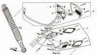 ACHTERLICHT   ACHTER SCHOKBREKER voor SYM GTS 300I ABS (LN30W7H-FR) (L5) 2015