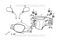 AFDEKKING VOOR HANDGREEP voor SYM SYMPHONY 125 (AY12W1-T) (L1) 2011