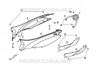 BODY COVER voor SYM SYMPHONY 125 (AY12W1-T) (L1) 2011