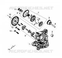 RECHTER CARTER   OLIEPOMP MONTAGE voor SYM SYMPHONY 125 (AY12W1-T) (L1) 2011
