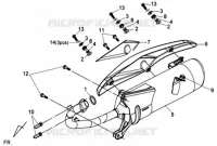 UITLAATDEMPER voor SYM SYMPHONY 125 (AY12W1-T) (L1) 2011