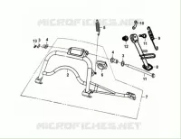 MAIN STAND   KICK STARTER ARM voor SYM SYMPHONY SR 125 (AZ12W9-EU) (E5) (M1) 2021