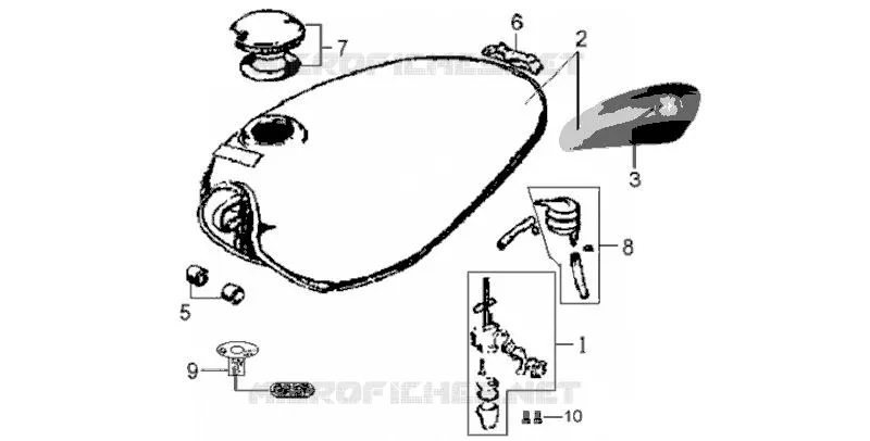BENZINETANK SYM moto 125 2007 WOLF 125 (PA12B-6)  WOLF 125 (PA12B-6)