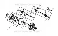DRIVE FACE   KICKSTART PEDALEN SPINDEL voor SYM SYMPLY 150 (AV15W1-5) (L1) 2021