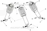 SCHOKABSORBEER  200 sym-motorfietsen 2005 TRACKRUNNER 200 (UA18A2-F) (K5-K6) 27