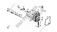 ACHTER CRANK CASE COVER COMP. voor SYM GTS 300I ABS (LN30W6-FR) (L3) 2013