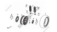 ACHTERWIEL   ACHTER SCHOK voor SYM GTS 300I ABS (LN30W6-FR) (L3) 2013
