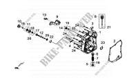 ACHTER CRANK CASE COVER COMP. voor SYM GTS 300I ABS (LN30W7H-EU) (L6) 2016