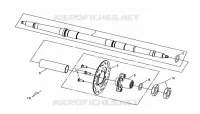 ACHTERWIEL AS voor SYM QUAD LANDER 300SL (UA30A4-F) (K8) 2008