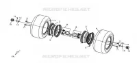 ACHTERWIEL voor SYM QUAD LANDER 300SL (UA30A4-F) (K8) 2008