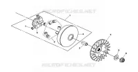 KATROL FLENS voor SYM QUAD LANDER 300SL (UA30A4-F) (K8) 2008