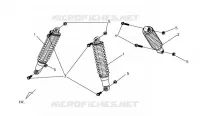 SCHOKBREKER voor SYM QUAD LANDER 300SL (UA30A4-F) (K8) 2008