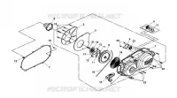 TRANSMISSIE AFDEKKING voor SYM QUAD LANDER 300SL (UA30A4-F) (K8) 2008