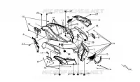 VOORHELM   OPTISCH voor SYM QUAD LANDER 300SL (UA30A4-F) (K8) 2008